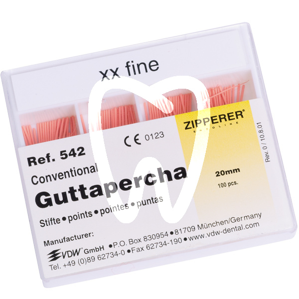 Non-standardised gutta-percha points zipperer-vdw endodontics vdw