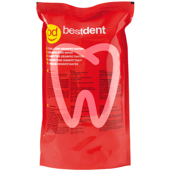 Disinfectant wipes refill en 14476 disinfection bestdent