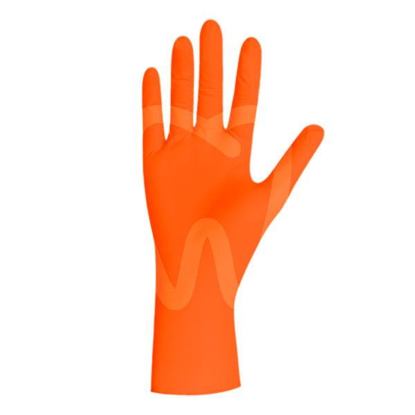 Nitrile gloves orange pearl disposables unigloves