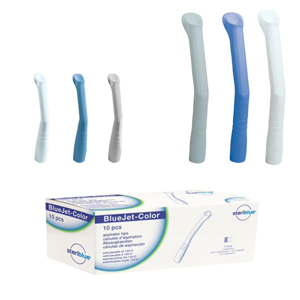 Aspirator tips baby jet color disposables steriblue