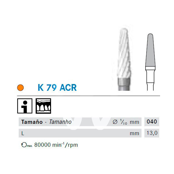 Ceramic bur pm komet abrasion consumables, polishing and burs komet