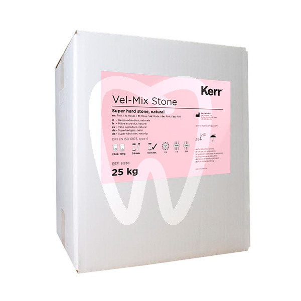 Plâtre vel-mix stone rose ou blanc type iv/4 - 25kg empreintes kerr