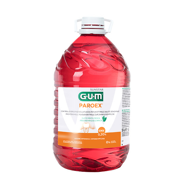 Paroex rinçage 5l avec distributeur prévention et prophylaxie gum