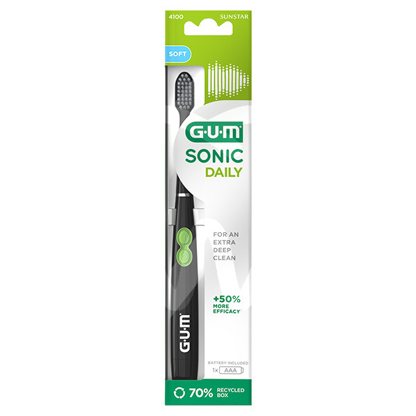Gum sonic daily brosse a dents a piles prévention et prophylaxie gum