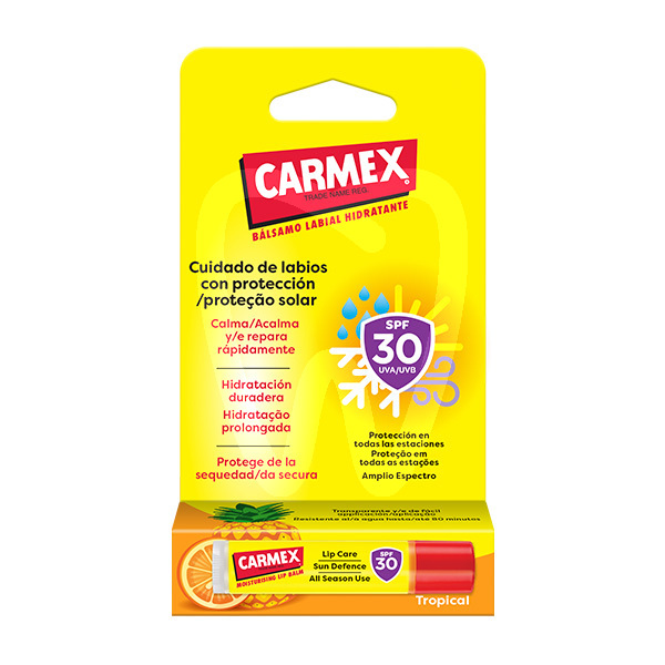 Baume a levres twist stick tropical prévention et prophylaxie carmex