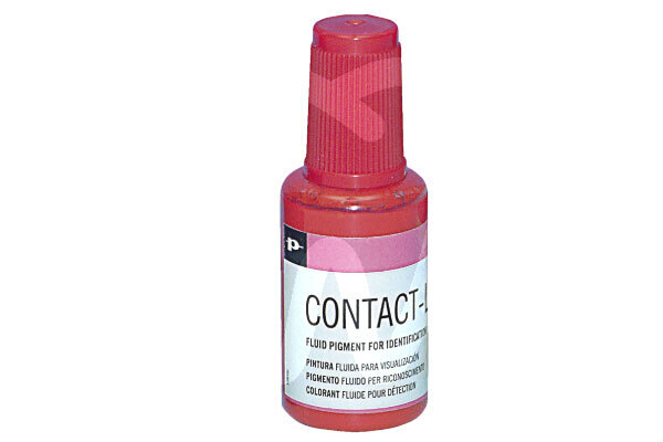 Peinture fluide rouge contact-lac consommables pour confection de modeles protechno