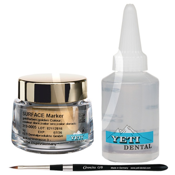 Surface marker set 5gr+25ml+pinceau opaquer consommables pour confection de modeles yeti