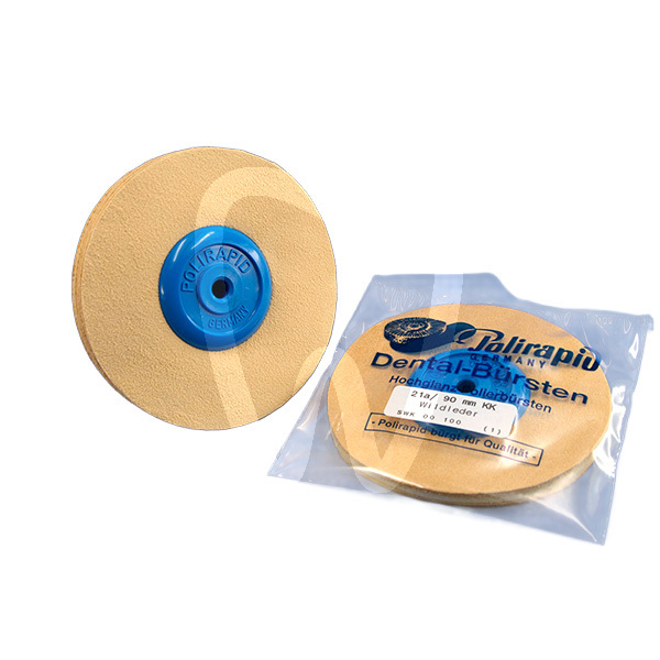 Disque chamois centre plastique 90x6mm droit 1u consommable d'abrasion, polissage et fraises polirapid