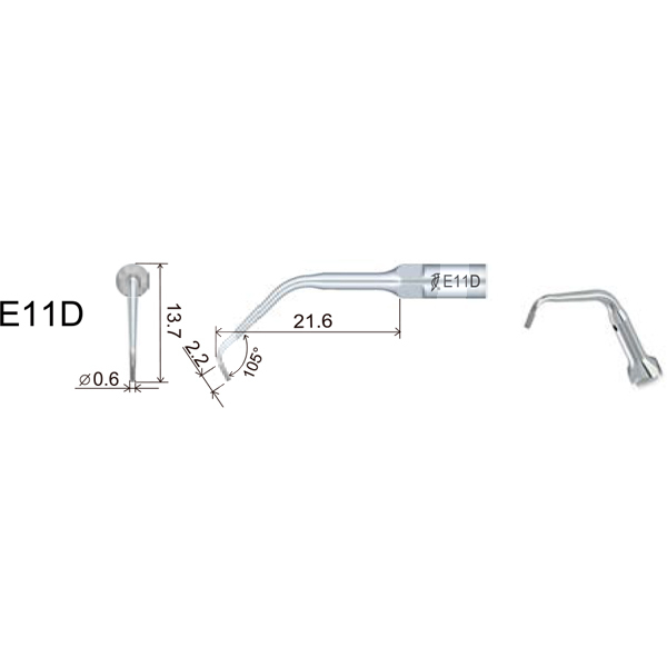 Insert dte ed11d endodontie filetage type satelec/nsk prévention et prophylaxie dte