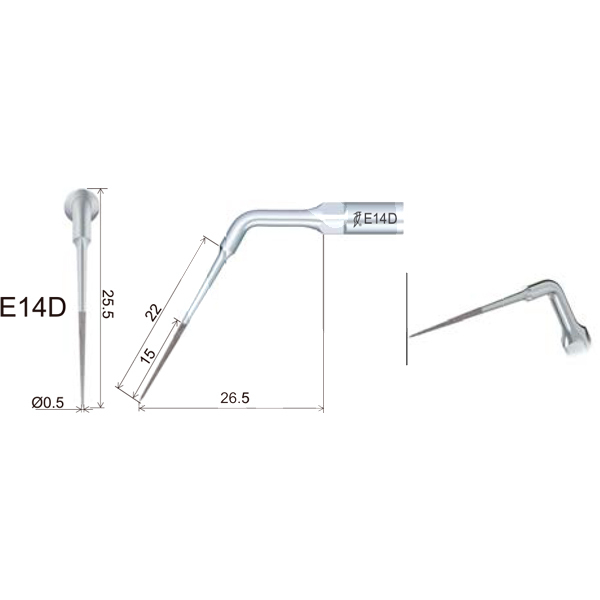 Insert dte ed14d endodontie filetage type satelec/nsk prévention et prophylaxie dte