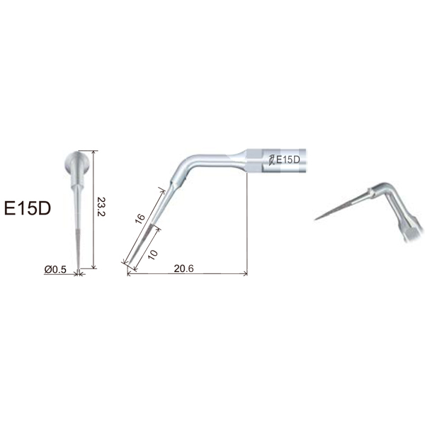 Insert dte ed15d endodontie filetage type satelec/nsk prévention et prophylaxie dte