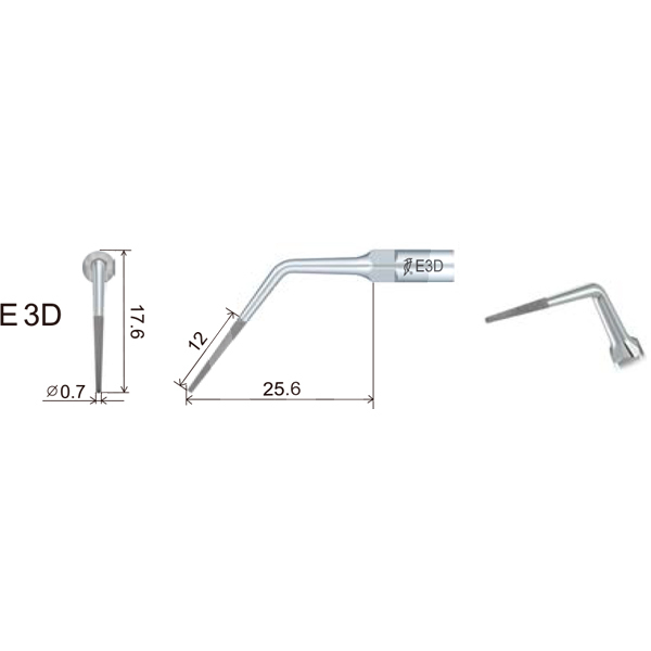 Insert dte ed3d endodontie filetage type satelec/nsk prévention et prophylaxie dte