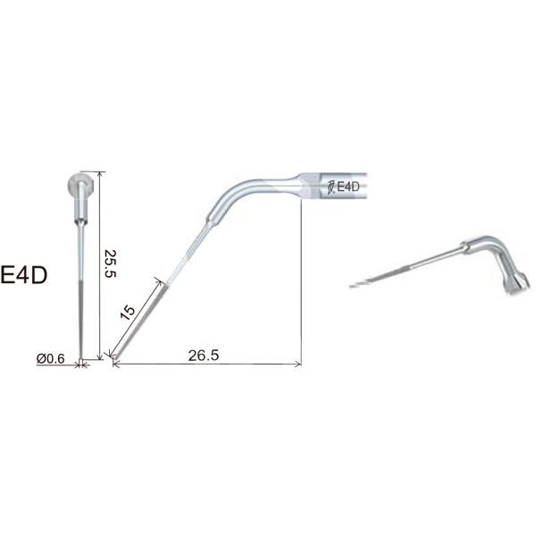 Insert dte ed4d endodontie filetage type satelec/nsk prévention et prophylaxie dte