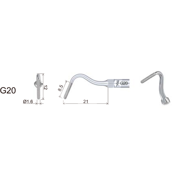 Insert dte gd20 prothèse/esthétique filetage type satelec/nsk prévention et prophylaxie dte