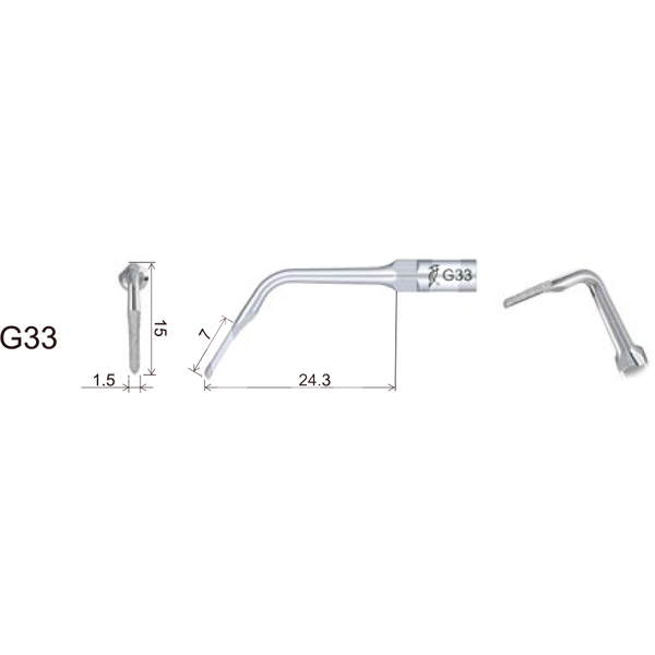 Insert dte gd33 prothèse/esthétique filetage type satelec/nsk prévention et prophylaxie dte