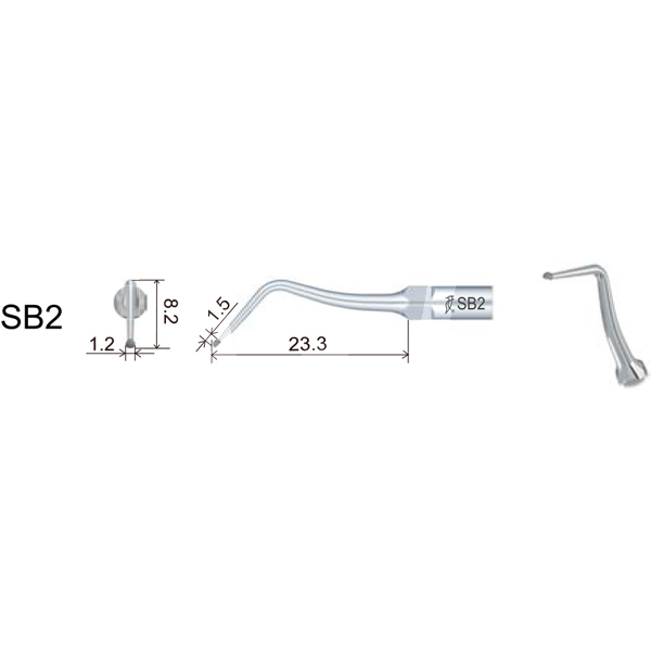 Insert dte sbd2 prothèse/esthétique filetage type satelec/nsk prévention et prophylaxie dte