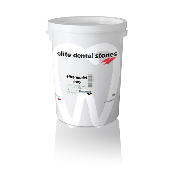 Platre elite rock seau 25 kg. couleur sandy brown type iv/4 consommables pour confection de modeles zhermack