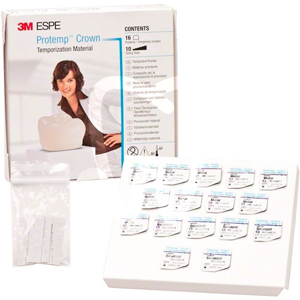 Kit di prova corone provvisionali protemp protesi 3m