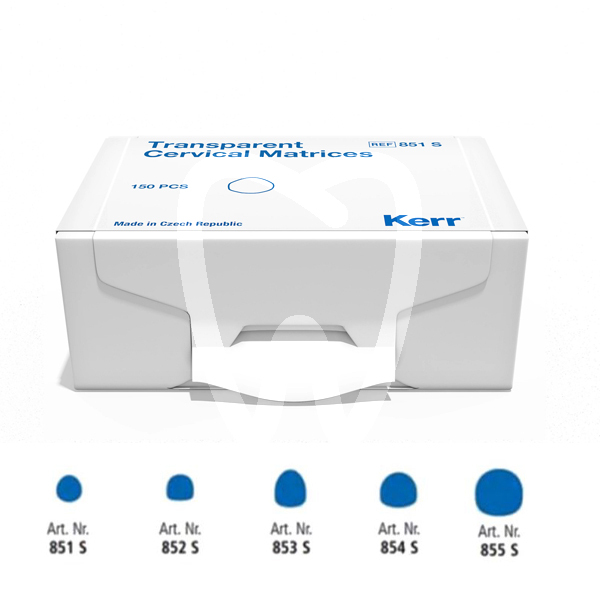 Ricambio matrici cervicali trasparenti 851s, 852s, 853s, 854s, 855s cunei e matrici kerr