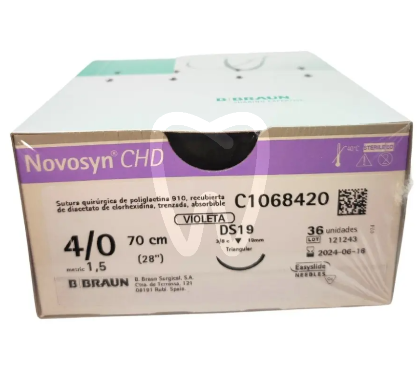 Sutura novosyn viola ds19 4/0 36pz biomateriali e suture bbraun