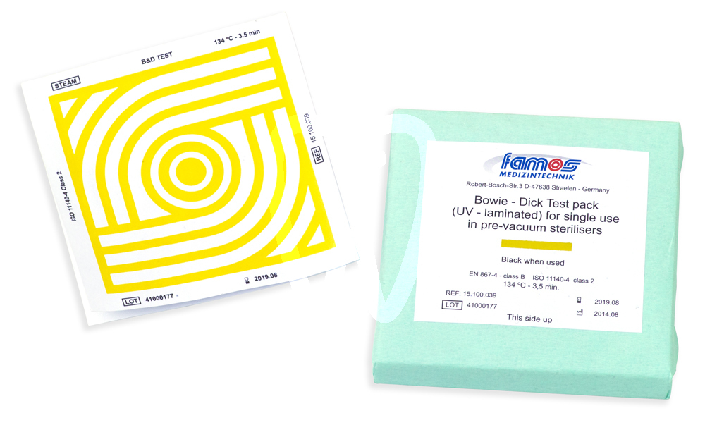 Bowie & dick test 1 pacchetto famos disinfezione chemil
