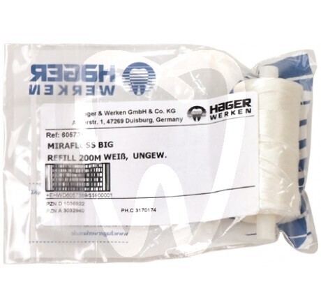 Mirafloss ric.200mt bianco non cerato prevenzione e profilassi hager & werken