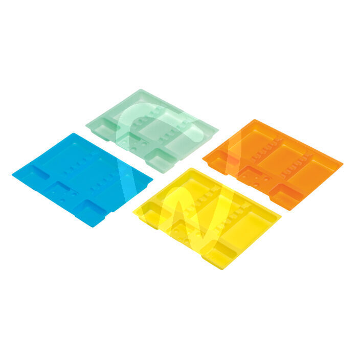 Dispo-trays polistirolo zigrinato (400pz monouso larident