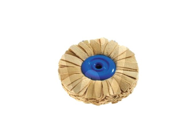 Spazzola camoscio frastagliata diam.90mm materiali di consumo per abrasione, lucidatura e frese polirapid