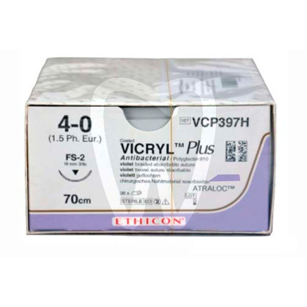 Sutura vicryl plus vcp397h 4/0 pz.36 biomateriali e suture ethicon