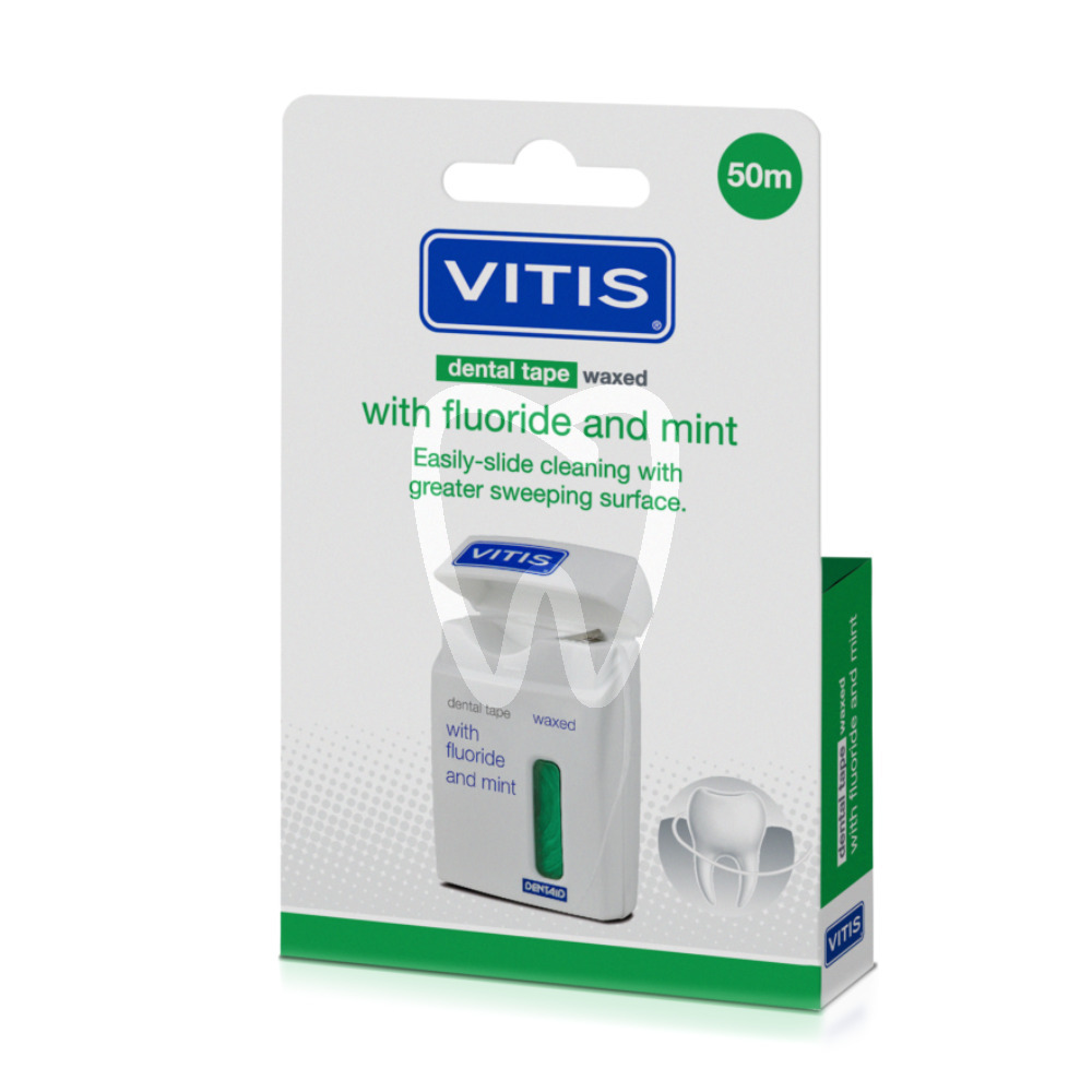 Vitis taśma dentystyczna woskowana z fluorem miętowa profilaktyka dentaid