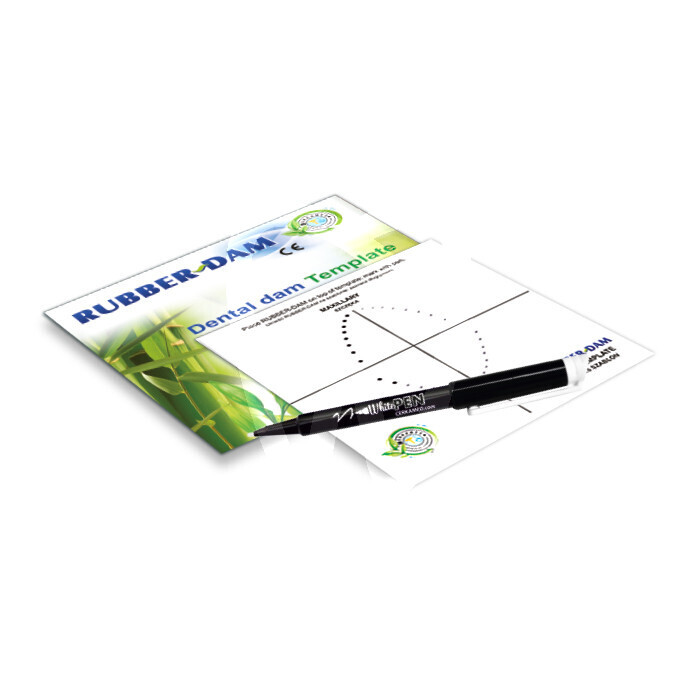 Szablon do koferdamu rubber-dam template 6x6 czarny endodoncja cerkamed