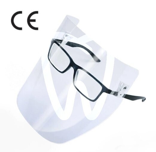 Maska plastikowa - przyłbica do okularów korekcyjnych 2szt materiały jednorazowe cerkamed