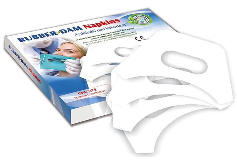 Podkładki pod koferdam rubber-dam napkins 36szt. endodoncja cerkamed