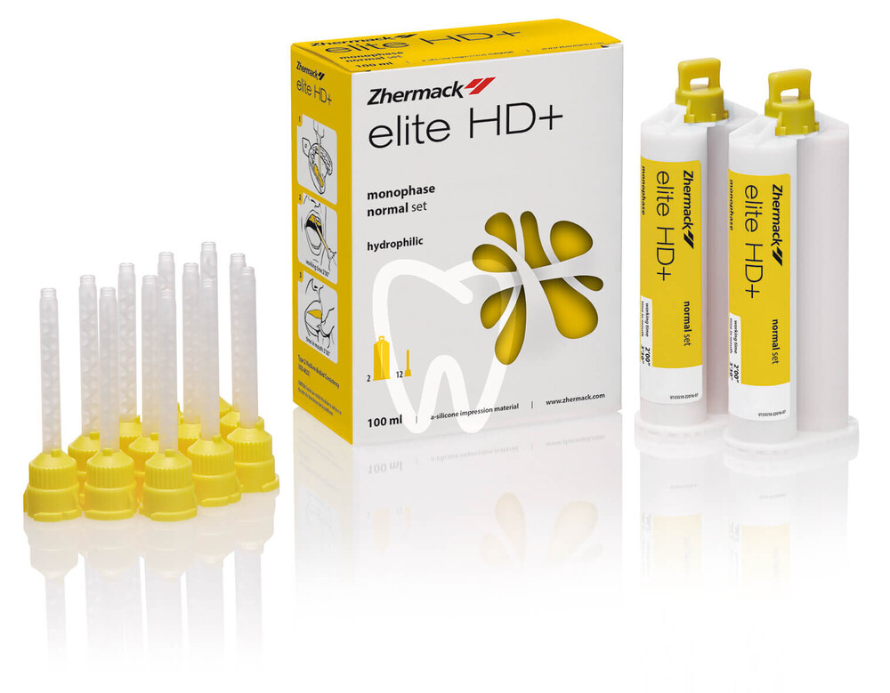 Elite hd+ monophase normal 2x50ml materiały wyciskowe zhermack