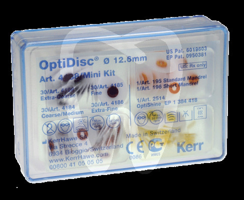 Optidisc krążki ścierne mini kit 12.6 mm polerowanie- akcesoria kerr