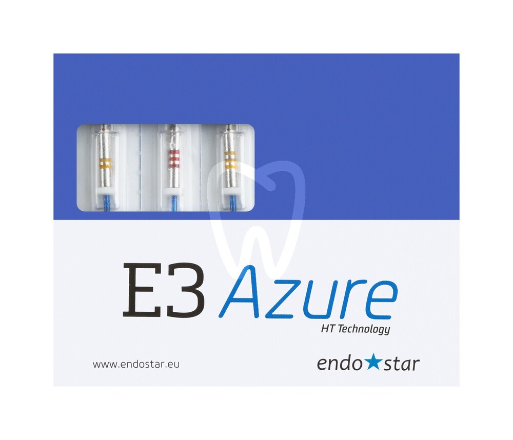 Pilniki endostar e3 azure small zestaw 3 sztuki endodoncja endostar
