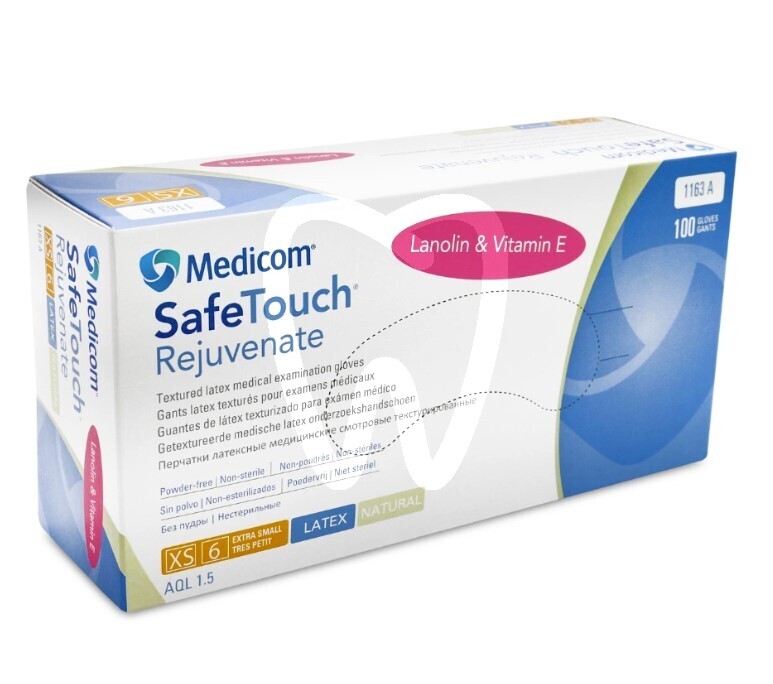 Rękawiczki lateksowe safetouch rejuvenate lanolin + vit e materiały jednorazowe loser co