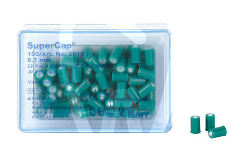 Supercap 6,7mm zielone 100szt kliny i matryce kerr