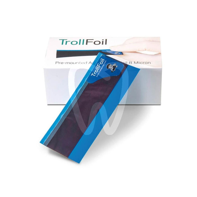 Trollfoil blue - niebieska folia artykulacyjna na ramce protetyka stomatologiczna pozostali