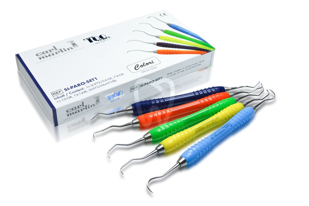 Zestaw kiret colori silicon si-paro-set1 narzędzia stomatologiczne carl martin