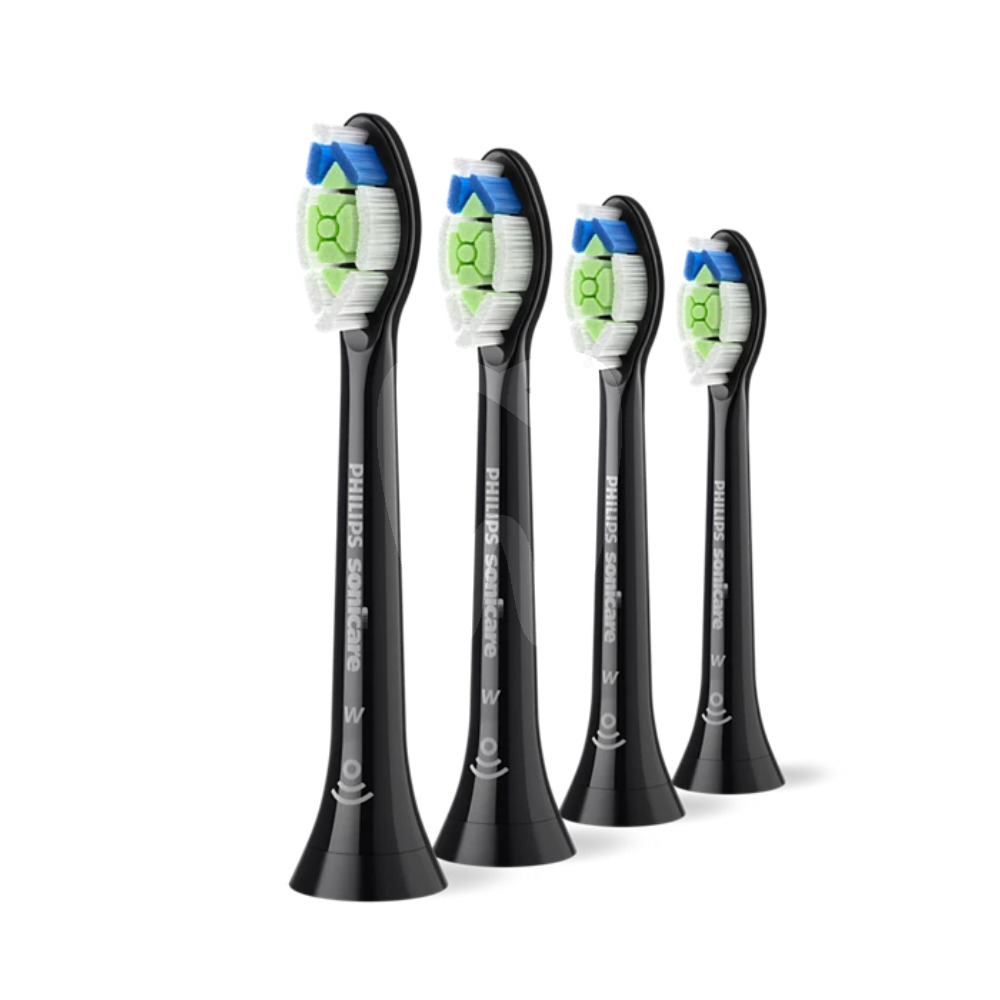 Końcówki do szczoteczek sonicare w2 optimal white medium soft 4szt. czarne profilaktyka philips