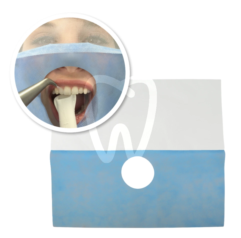 Chusta do osłony twarzy jednorazowa safedrape 50szt. - biała materiały jednorazowe loser co