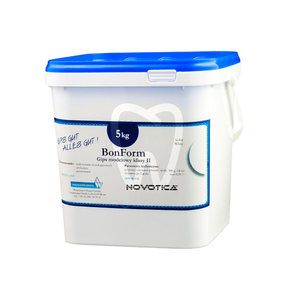 Gips biały bonform klasy ii modelowy 5kg materiały wyciskowe bondur