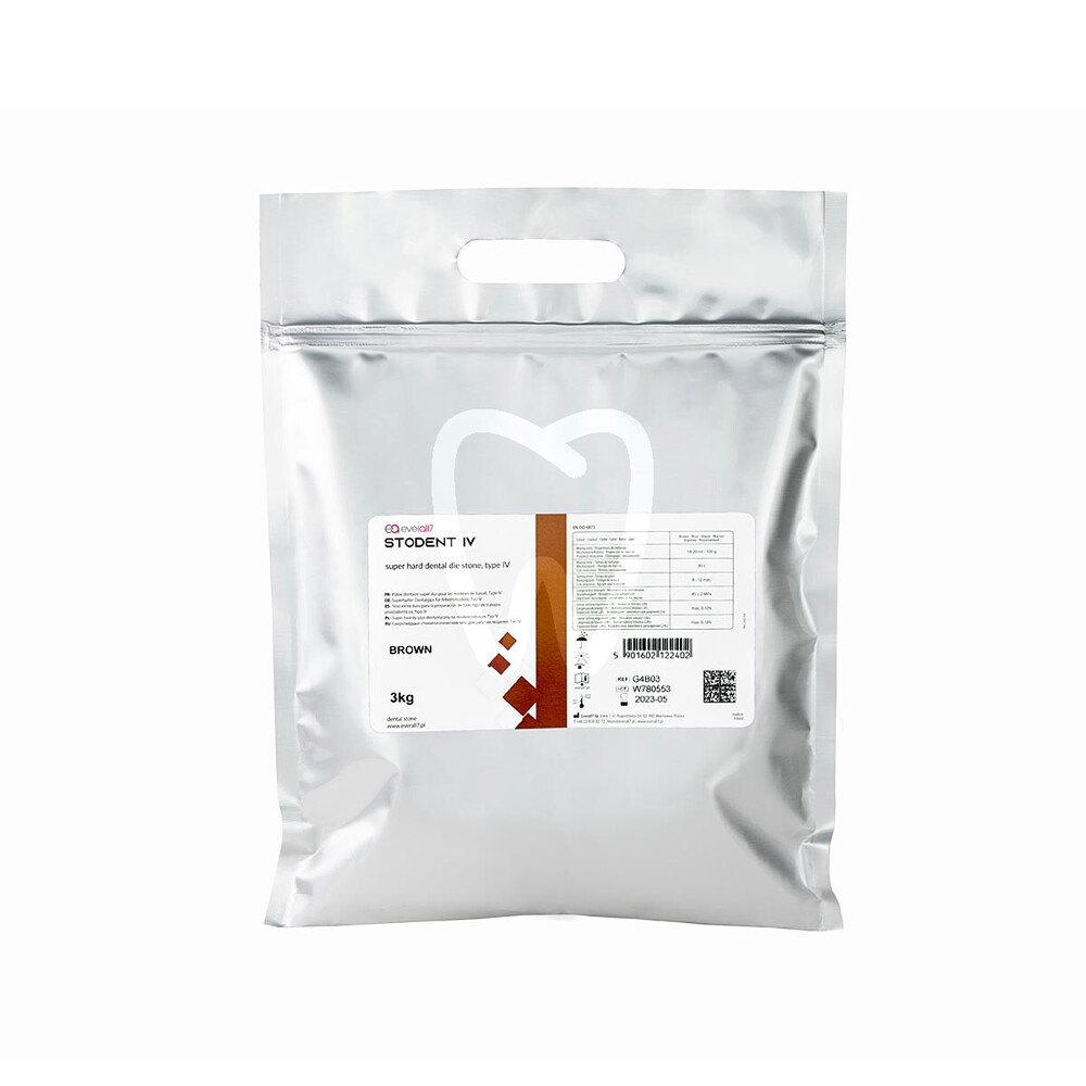 Gips stodent iv popielaty - truskawka 3kg materiały wyciskowe everall7