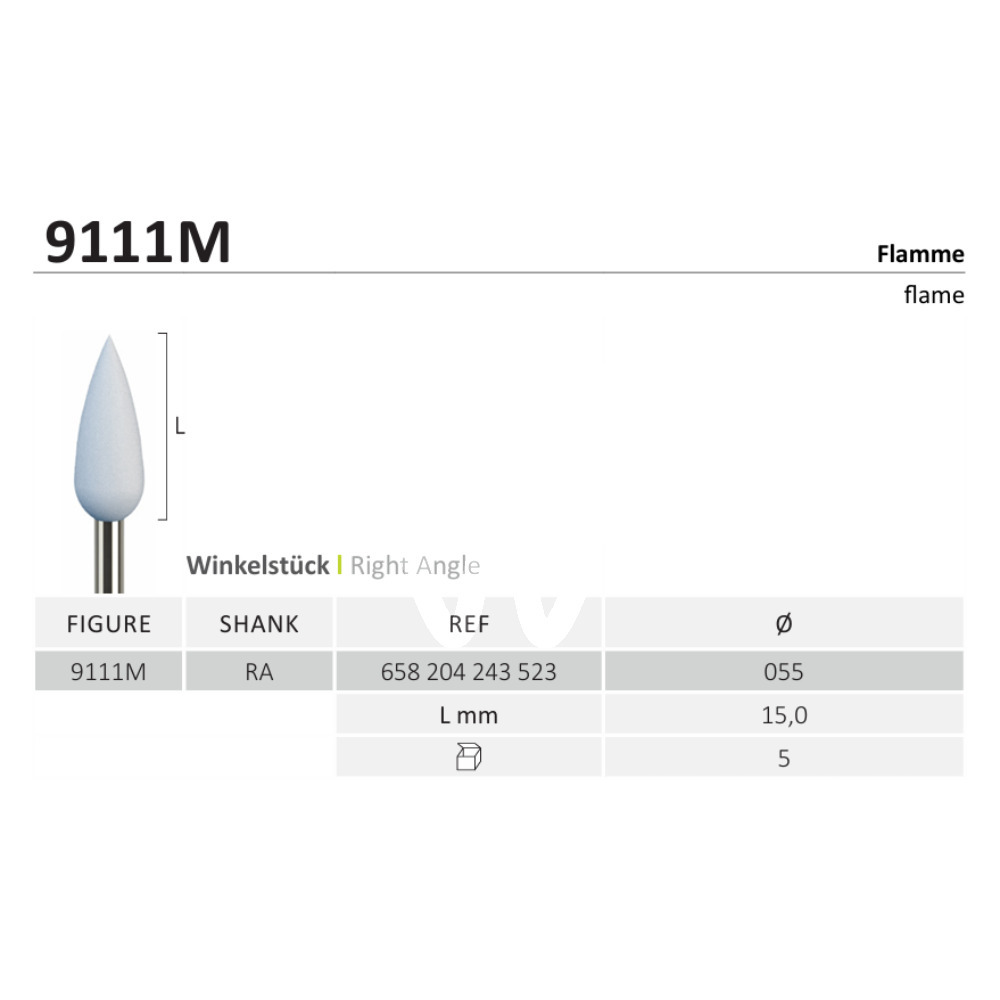 Gumki jota universal polisher biały płomyk k 055 5szt. profilaktyka jota