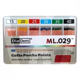 Ćwieki gutaperkowe diadent 02 kalibrowane endodoncja diadent