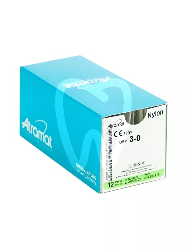 Nici chirurgiczne atramat nylonowe 3/0 biomateriały i nici chirurgiczne atramat