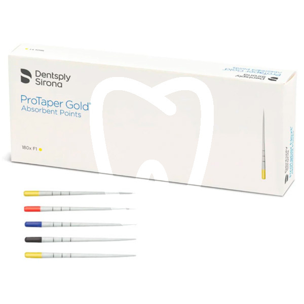 Pontas de papel dourado protaper f1 - f5 endodontia dentsply maillefer