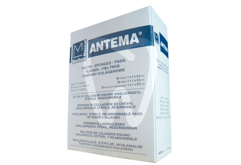 Antema collagen blister 50 pcs 1x1 cm 17-t biomaterials and sutures molteni